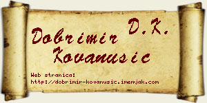 Dobrimir Kovanušić vizit kartica